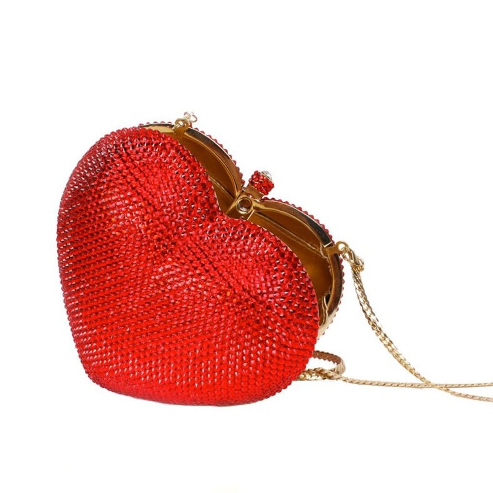 NEW Sparkling Bling Swarovski Crystal Rhinestone Valentine Heart Purse +… - Picture 13 of 16